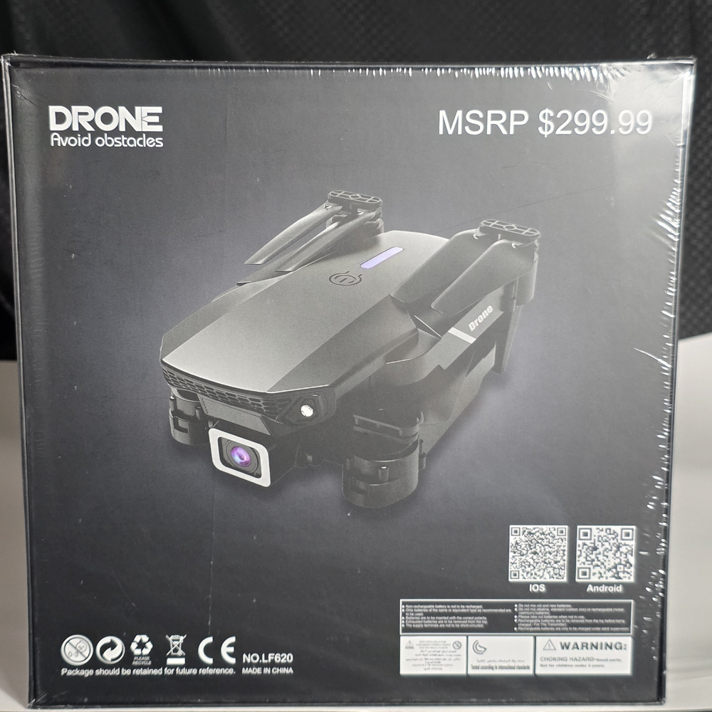 Black Foldable Obstacle Avoidance Drone with Camera